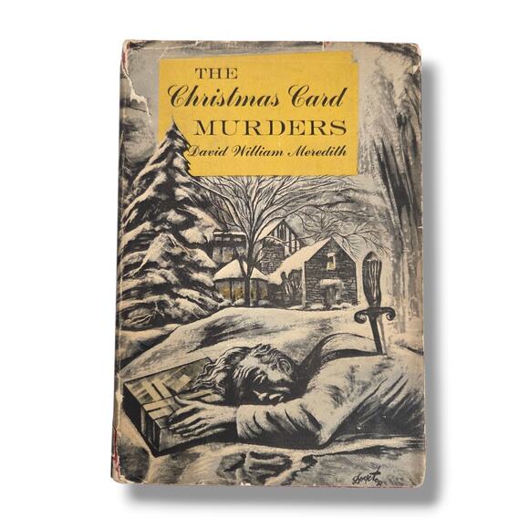 The Christmas Card Murders by David William Meredith Hardcover Vintage Mystery - Picture 1 of 10